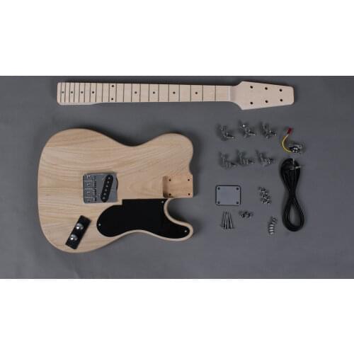 Shelly New Store Factory custom Ash Body Maple Neck 21 Frets TL Snake Unfinished DIY Electric Guitar Set Kit