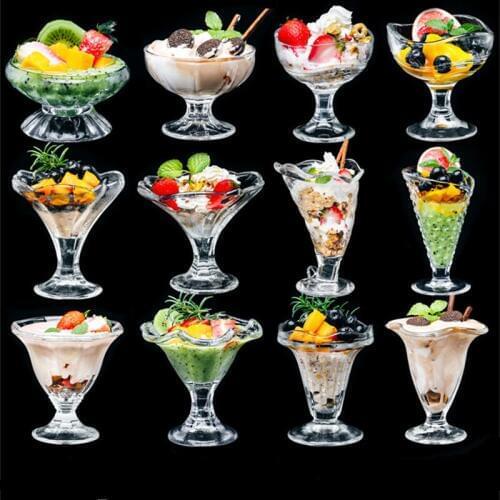 Creative Glass Cup Summer Sand Ice Cream Glass cup Fruit Smoothie cup Drinkware Beer Milk-shake Fruit Tea glass barware home Cup