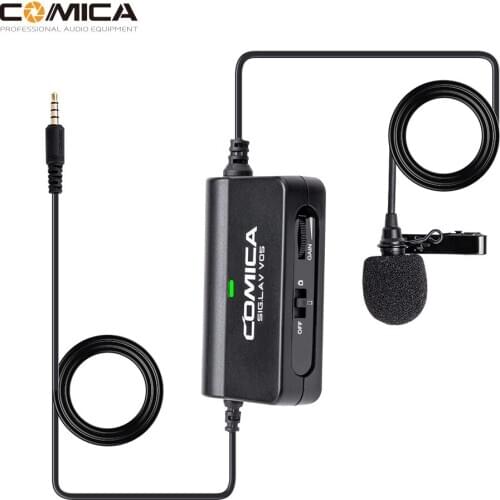 Comica CVM-V05 Multi-functional Single Lavalier Lapel Microphone for Canon Nikon Fuji Cameras for 3.5MM Smartphones MIC
