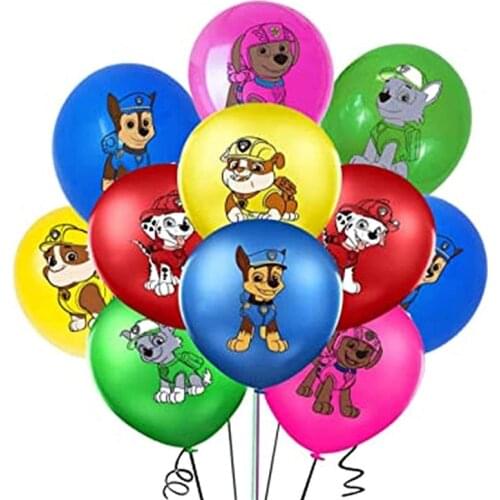 10pcs Paw Patrol Dog Latex Balloons Set Happy Brithday Decoration Kids Toy Supplies baby showe Globos