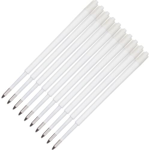 Lot 10pcs Ball Point Pen Refill Blue Ink Black Ink 1.0mm Nib Ballpoint pen Lead Replacement oil Refill smooth writting pen parts