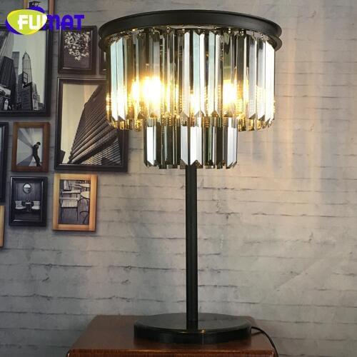 FUMAT Table Lamp K9 Crystal Lustre Luxury Table Lights Desk Lamp Bedside Decoration Lights for Living Room Bedroom Study