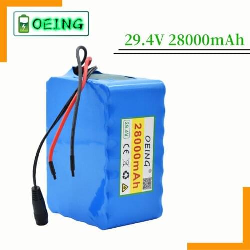 NEW High Quality 7S5P 24v 28Ah Battery Pack 250w 29.4V 28000mAh Lithium Ion Battery For Wheelchair Electric Bicycle BMS
