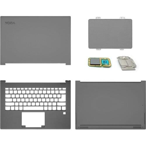 NEW Laptop LCD Back Cover/Palmrest Upper Case/ Bottom Case/Touchpad Fingerprint For Lenovo Yoga C930 C930-13IKB 7PRO Series Gray