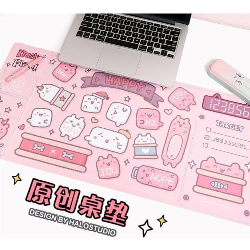 Original cartoon pink sugar stain resistant desk mat oversized mouse pad waterproof protection non-slip mat