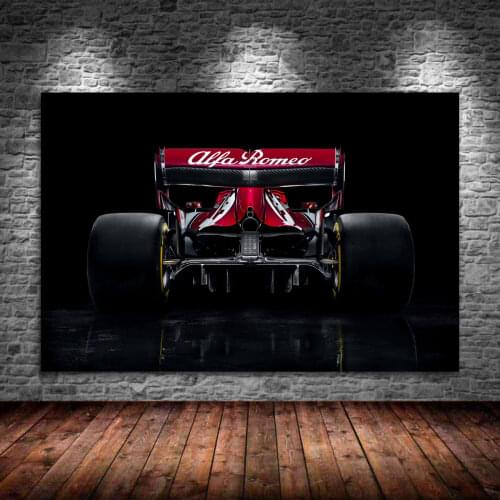 Supercar Posters Formula F1 Sport Cars Alfa Romeo C38 2019 Vehicle Wall Art Prints Canvas Painting Modern Home Decorations