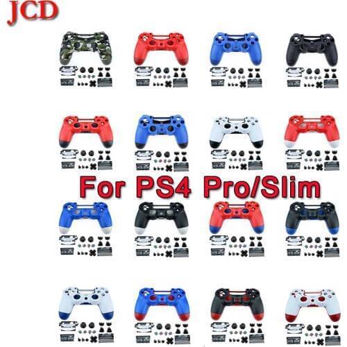 JCD Full Set Housing Shell w/Buttons For PS4 Pro Slim V2 JDS-040 JDM-040 DualShock 4 PlayStation 4 Controller Front Back Case