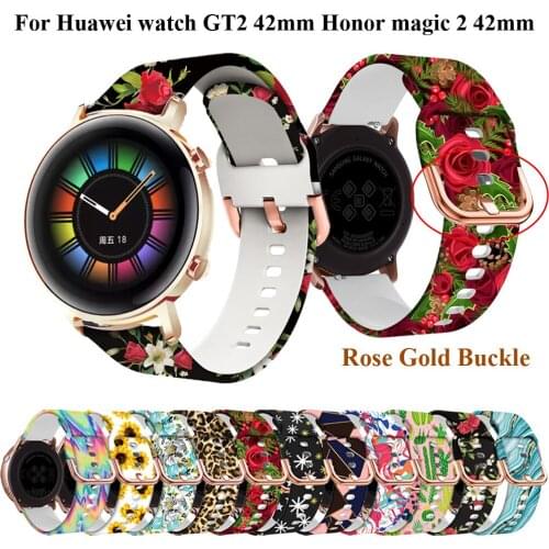 20mm Easyfit Band For Huawei Watch GT 2 Honor Magic 2 42mm ES Strap Printing Huami Amazfit GTR 42 Smart Watch Wristband Bracelet
