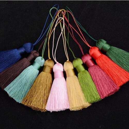 Mixed Cotton Silk Tassels Earrings Charm Pendant Satin Tassels for DIY Jewelry Making Findings Materials