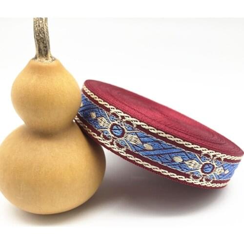 10Yards 16mm 5/8" Invitation Card Scrapbooking Supplies Jacquard Ribbon Wedding Party Accessory Floral Embroidery Woven Ribbon