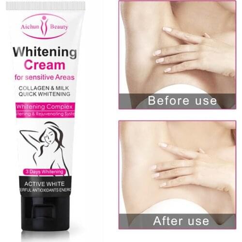3Days Armpit Whitening Cream Skin Lightening Bleaching Cream For Underarm Dark Skin Legs Knees Whitening Intimate Body Lotion
