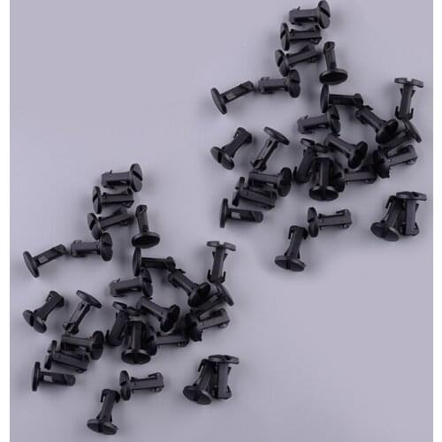 50pcs Bumper Trim Tow Eye Cover Clip Fastener Car Nylon Black Fit for Land Range Rover LR012844 2010 2011 2012 2013 2014
