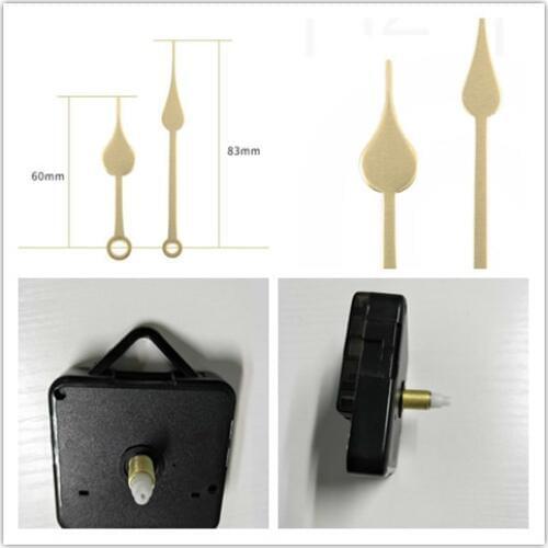 Peach Shape Hands Clocks Parts Simple Gold Hands DIY Quartz Wall Clock large reloj de pared Movement 100 sets Fedex fast ship