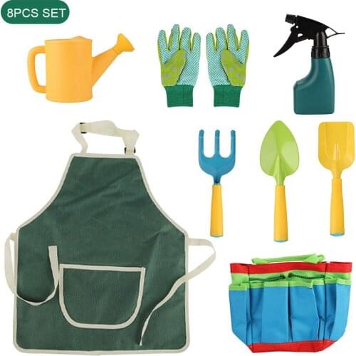 Kids Gardening Tool Sets Children Garden Tool Kit Hand Shovel Trowel Tote Bag Garden Tool Toys Digging Sand Playing Tools