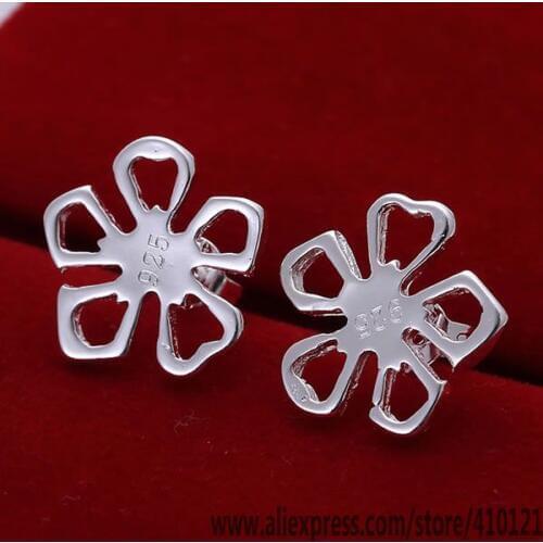 E053 Hot Sale High Quality Silver Clolor Jewelry,Wholesale Jewelry Elegant Charms Fashion Flower Earrings /dgkalxra Ersaniza