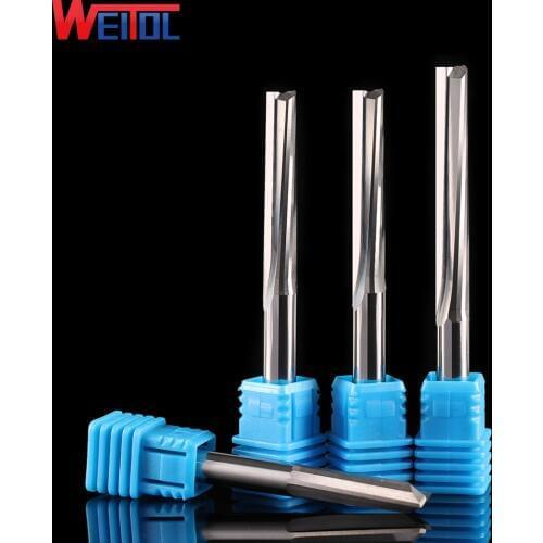 Weitol N series 6mm two flutes straight milling cutter tungsten carbide double flutes router bit carbide end mills CNC tools