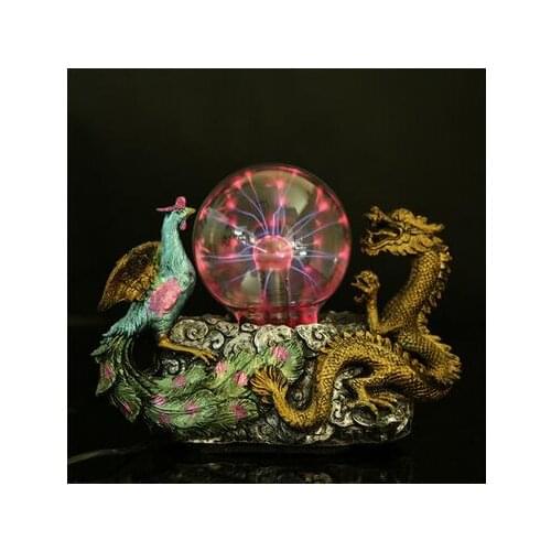 Crystal electrostatic induction ball dragon and phoenix auspicious decoration pieces of electrostatic magic ball factory outle