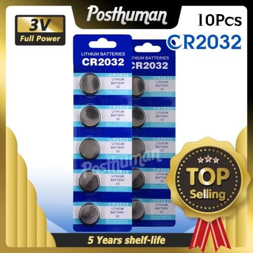 YCDC 10pcs CR2032 3V button cell coin Lithium Battery for watch Battery Great Power CR2032 DL2032 CR 2032 KCR2032 5004LC