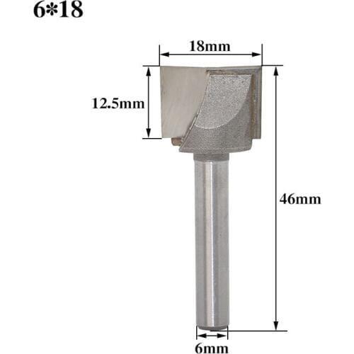 6mm shank carbide end mill tool 3D woodworking insert router bit Tungsten Cleaning bottom end milling cutter Woodworking cutter