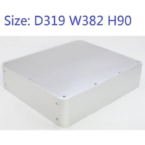 D319 W382 H90 DAC Amplifier Case Aluminum Chassis Power Supply DIY Case WA88 all aluminum (non-porous) amplifier