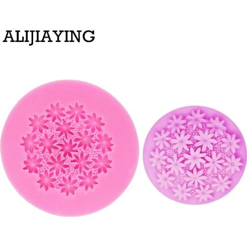 M1209 Flowers silicone mold fondant mold cake decorating tools chocolate gumpaste Soap mold