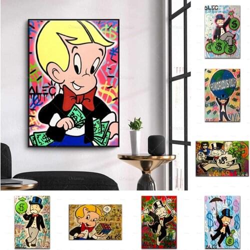 Monopoly Time is Money Wall Art Canvas Painting Poster Prints Modern Painting Wall Pictures For Living Room Home Decoration