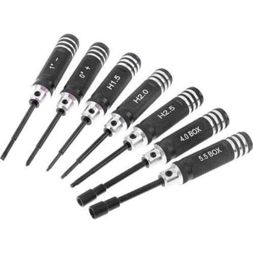 7PCS Hex Screw Driver Tools Kit Set for RC Helicopter Car FPV Racing Drone Quadcopter Toys Model Reparing Tool
