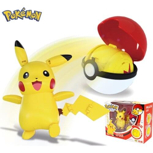 Pokemon Set Toy Poke Ball Manual Transforming Robot Pokemon Baby Pikachu Charmander Anime Action Figure Doll Kids Toys Gift