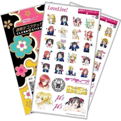 Love Live Anime Sticker Luxury Plastic Sticker for Laptop Mobile Phone Sticker Fridge Decal Sticker DIY Toy Gift