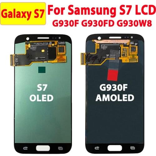 Original & OLED LCD For Samsung Galaxy S7 Display Screen Touch Digitizer Assembly For Samsung S7 G930F G930FD G930W8 Replacement