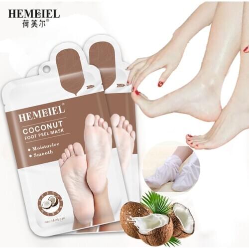 HEMEIEL Exfoliating Foot Peel Mask Moisturizing Remove Dead Skin Calluses Crack Peeling Feet Mask Socks For Heels 1Pair=2pcs