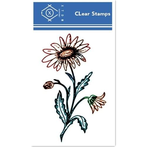 PANFELOU 6.5*9cm chrysanthemum Transparent Silicone Rubber Clear Stamps cartoon for Scrapbooking/DIY Easter wedding album