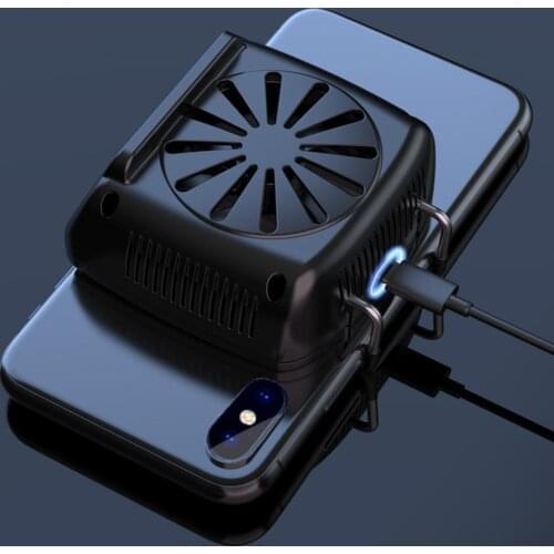 USB Powered ABS Metal Cooler Cooling Fan Radiator Bracket Pad Eat Chicken Game Cooling Fan Stand For Tablet iPhone Xiaomi Phone