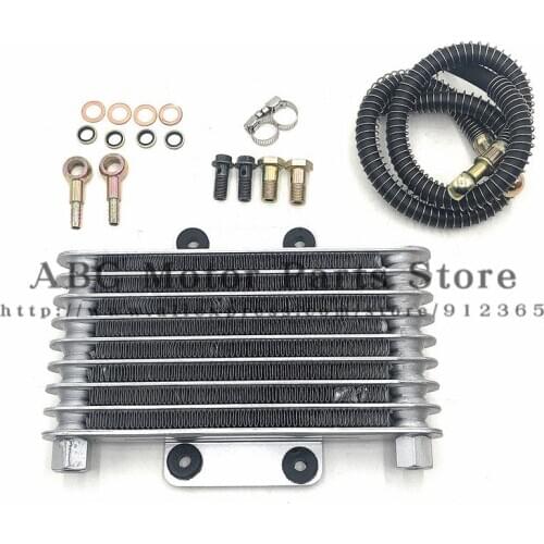1pc silver Aluminum Motorcycle Oil Cooler Oil Engine Radiator high quality accessory part suitable For 125CC-250CC Dirt Bike ATV
