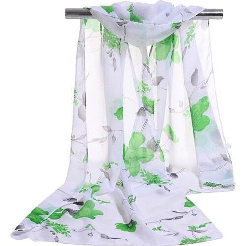 160*50cm New Fashion woman print Fresh chiffon scarf wild shawl sunscreen Flower floral girl scarf scarves