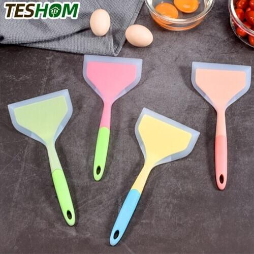 Silicone Shovel Pan Fry High Temperature Resistant Nougat Non-Stick Pan Special Shovel Thick Egg Burning Shovel Frying Spatula