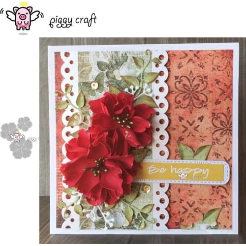 Piggy Craft metal cutting dies cut die mold 2019 New 3Pcs flowers Scrapbook paper craft album card punch knife art cutter die
