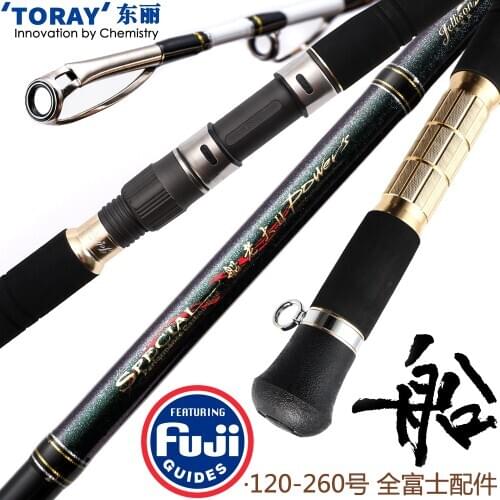 Boat fishing rod 2.4m 2.7m Spinning XXH Power120#-260# Big Game Ultra Light Boat 2 Sections Saltwater Boat Rod Ocean Fishing Rod