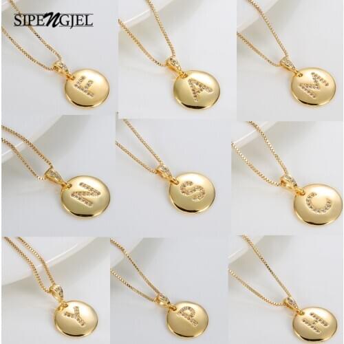 New Fashion Cubic Zircon 26 Letter Initial Necklace Diy Pendants Charm Personal Name Necklace For Women Boho Jewelry 2020