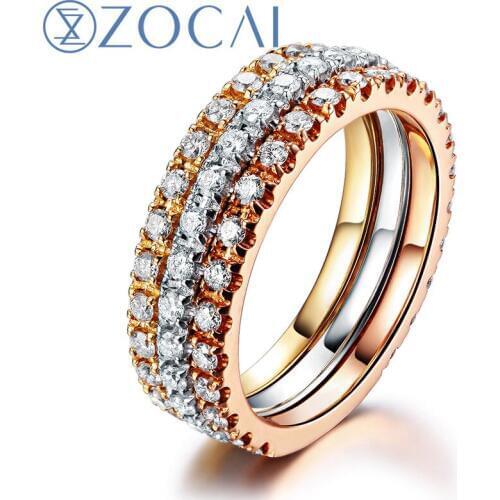 ZOCAI South Africa 0.39 Ct diamond ring of 18K white gold wedding engagement ring 18K rose gold 18K yellow gold available W04547