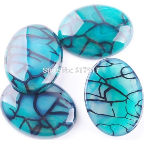 RONGZUAN Dragon Agates Gem Stones Oval Beads Cabochon CAB No Drill Hole 30x40x7mm Jewelry Making 1PCS TU3208