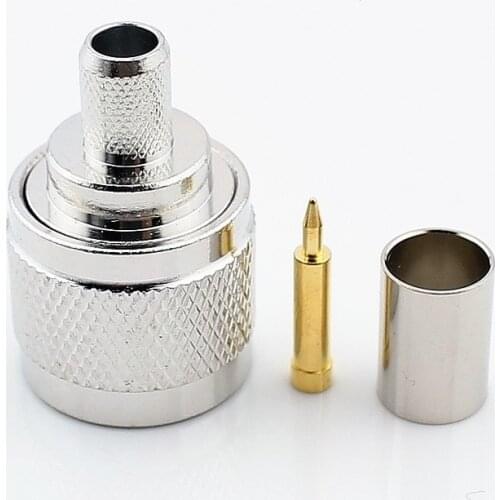 10PCS N Male Plug Crimp SFF50-5 SYV50-5 50-5DFB CNT300 Cable RF Connector