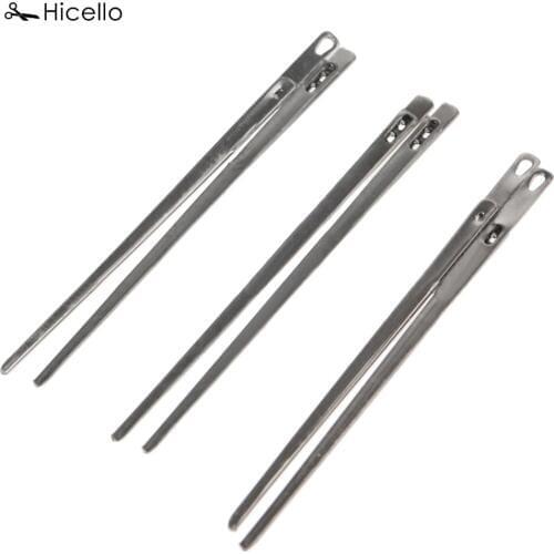 2PCS Original Hicello Sewing Leather Needle Manual Lacing Threading Two Prong Steel Needle LeatherCraft Tool Handmade Diy Skin