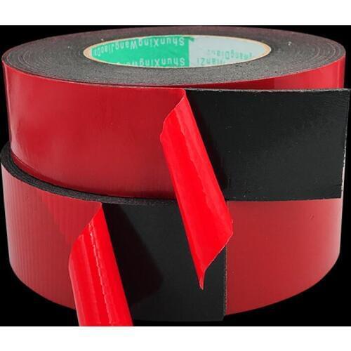3MM thickness super Strong PE sticky LED light stripe strength black hair foam sponge double-sided tape