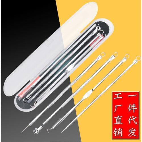 4pcs Acne Needle Blackhead Remover Pimple Comedone Acne Extractor Needles Face Care Blackhead Spot Extractor Pore Cleaner Tools