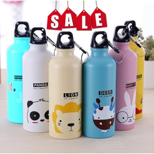 500ml Cute Water Bolttle Animals Outdoor Portable Sports Camping Hiking Bicycle School Kids Water Bottle Creative Gift Drinkware