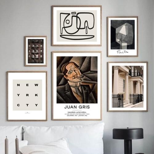 Abstract Figure Line New York London Facade Wall Art Print Canvas Painting Nordic Poster Modern Decor Pictures For Living Room