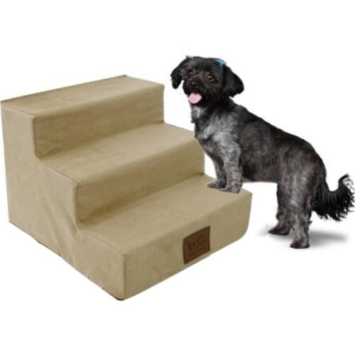 Pets Accessories 3-Step Dog Pet Stairs Indoor Ramp Portable Folding Puppy Cat Ladder Bed Cushion akcesoria dla psów