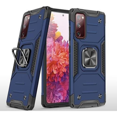 Armor Shockproof Case for Samsung Galaxy S20 FE Luxury Military Protection Bumper Defender Magnet Holder Ring Case Cover S20FE