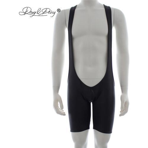 DAVYDAISY Men Sexy Bodysuits Sexy Sheath Open Bust Matte Catsuits PU Leather Sexy Lingerie Teddies Underwear Male Costumes TE513